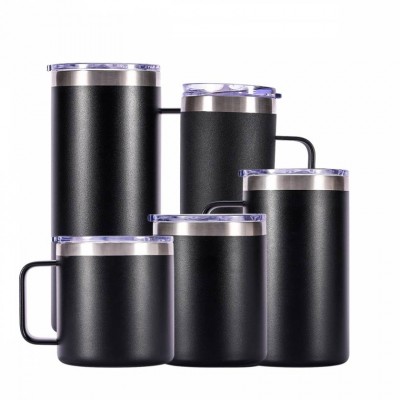 24oz Wholesale Double Wall Solid Color Coffee Mug With Handle